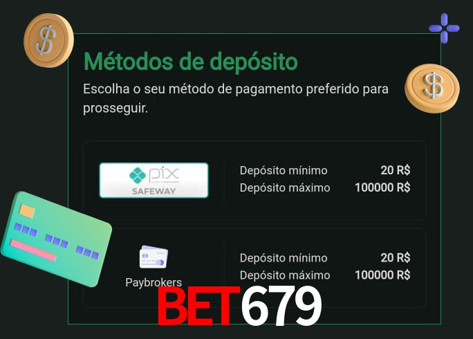 O cassino BET679 oferece uma grande variedade de métodos de pagamento